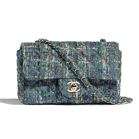 blue chanel flap bag mini